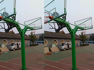 地埋式方管海燕式籃球架